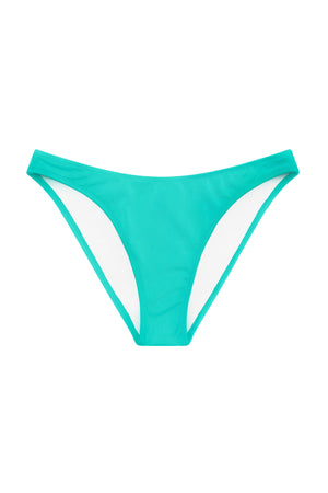 Bright green bikini bottom by Bambina Swim, high cut let